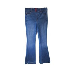 M Spanx High Waist Flare Jeans Jeggings Medium Wash Womens 31x32 Stretch 20456R